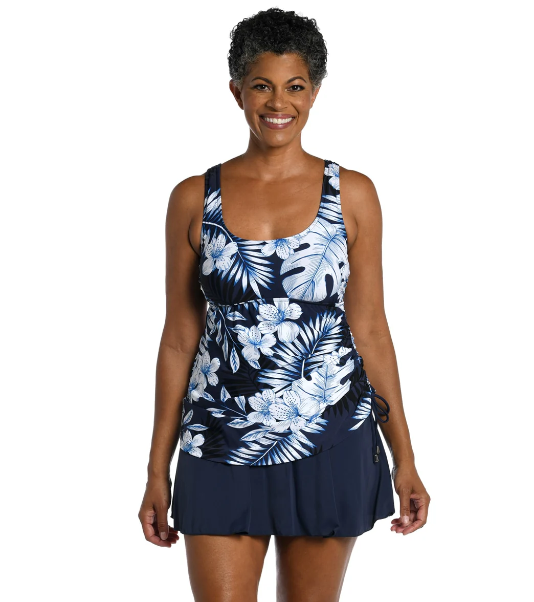 Maxine Women's Moonlight Tropics Tank Swim Dress