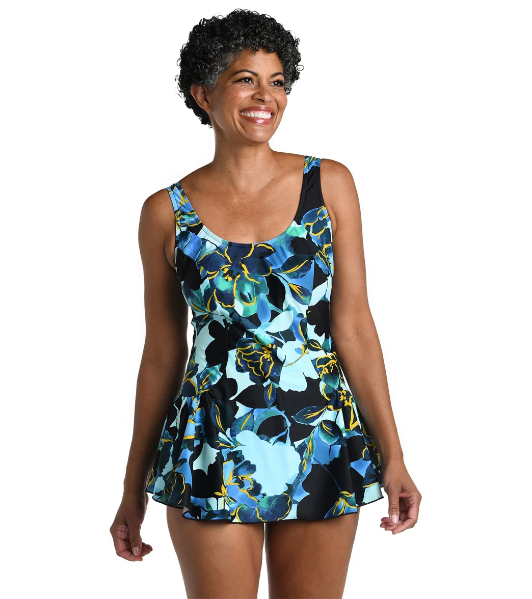 Maxine Women's Moonlit Garden Princess Seam Swim Dress - Image 6