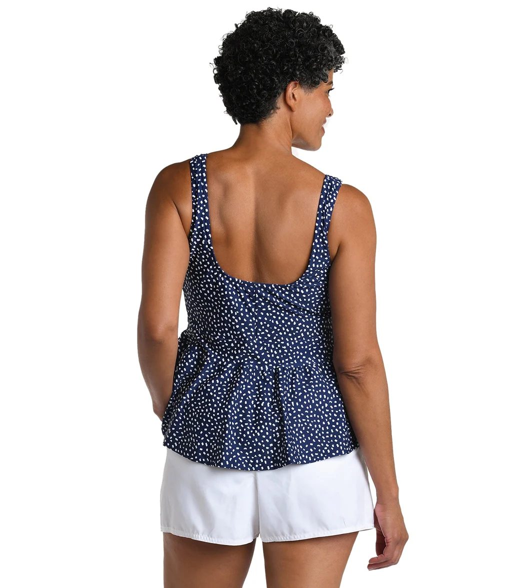 Maxine Women's Seaside Dot Empire Tankini Top - Image 2