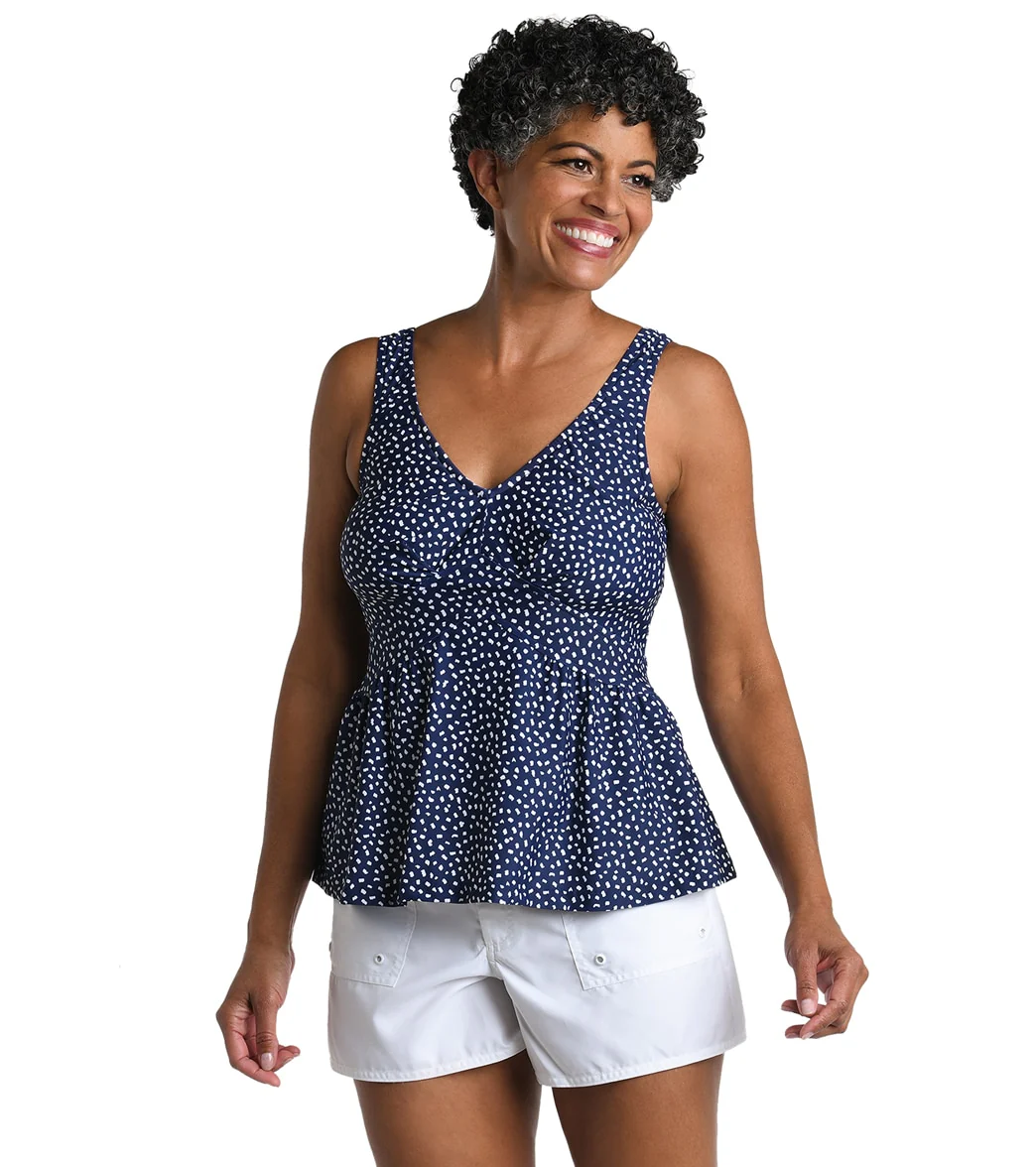 Maxine Women's Seaside Dot Empire Tankini Top - Image 5