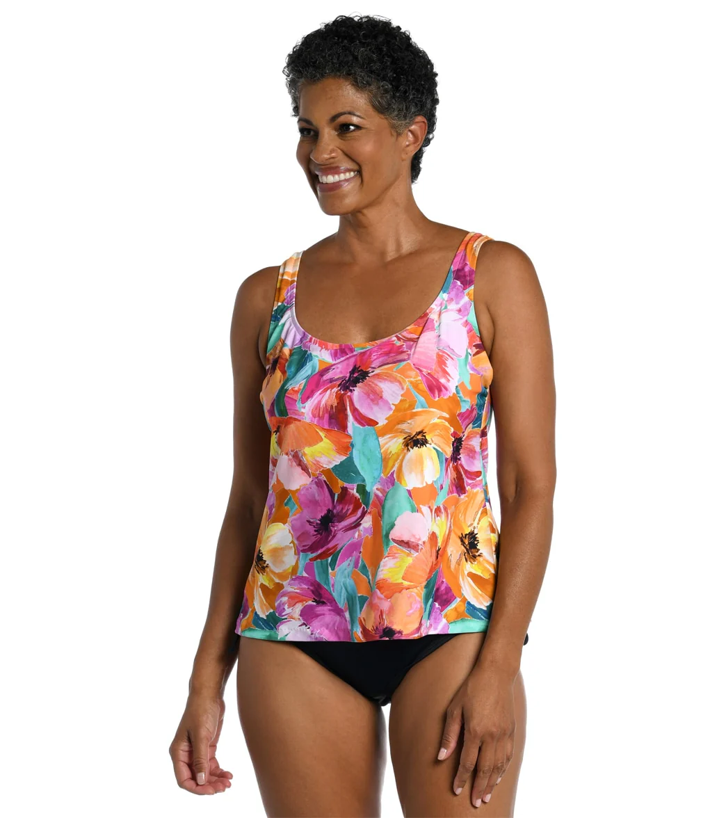 Maxine Women's Sunset Bouquet Scoop Tankini Top - Image 4