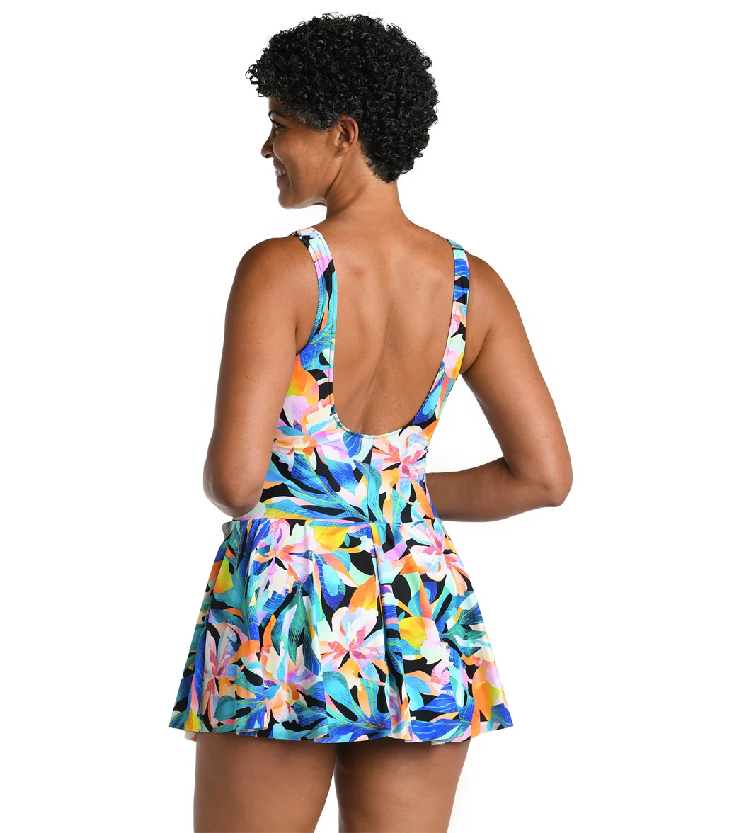 Maxine Women's Sunset Isle Surplice Swim Dress - Image 2
