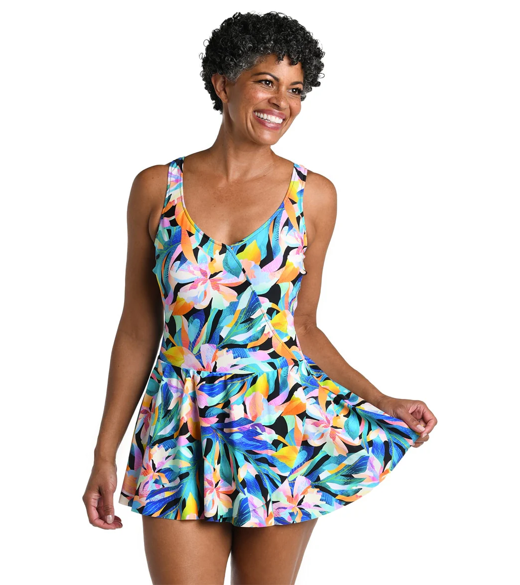 Maxine Women's Sunset Isle Surplice Swim Dress - Image 7