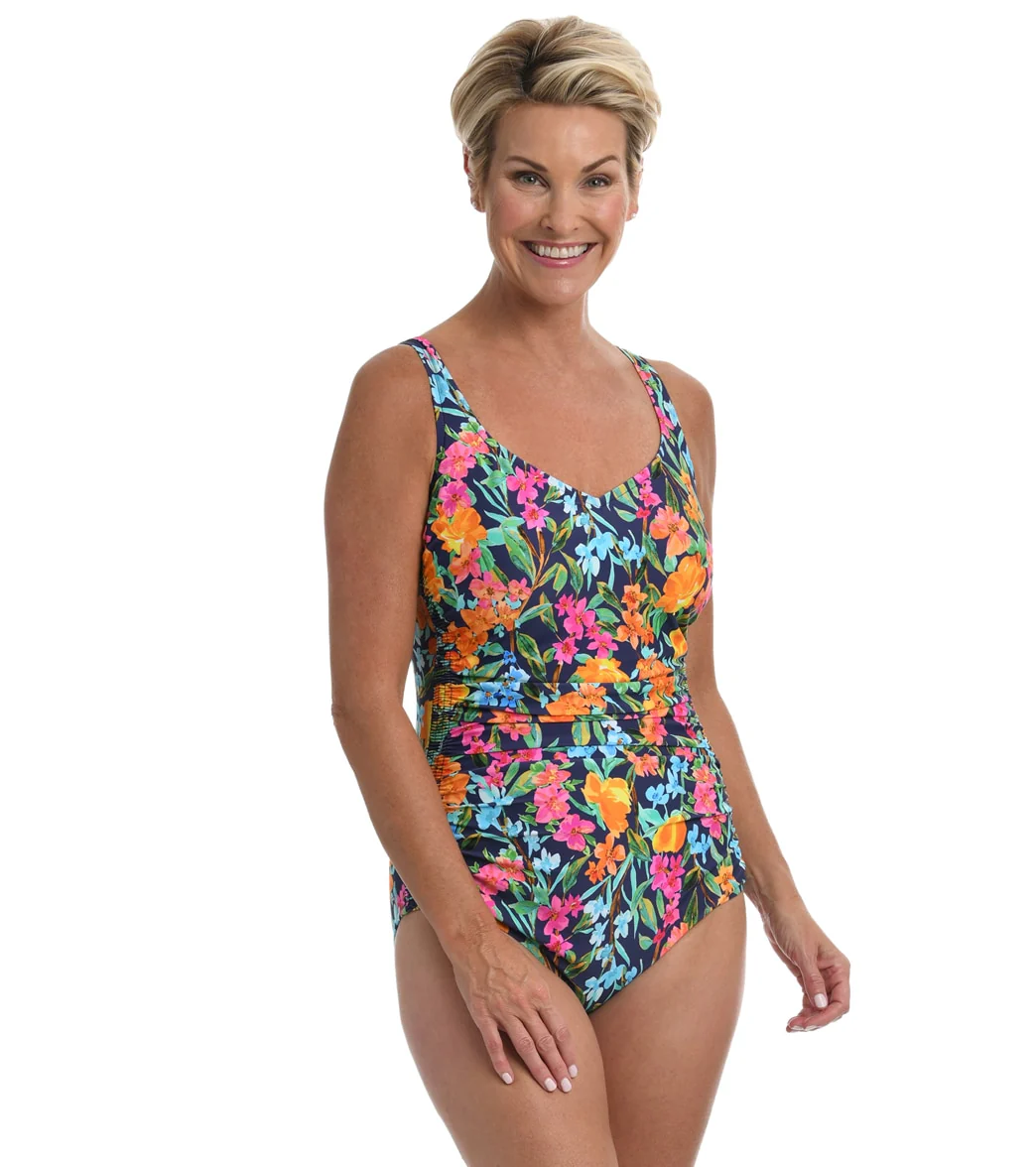 Maxine Women's Wildflower Mio Girl Leg One Piece Swimsuit - Image 4