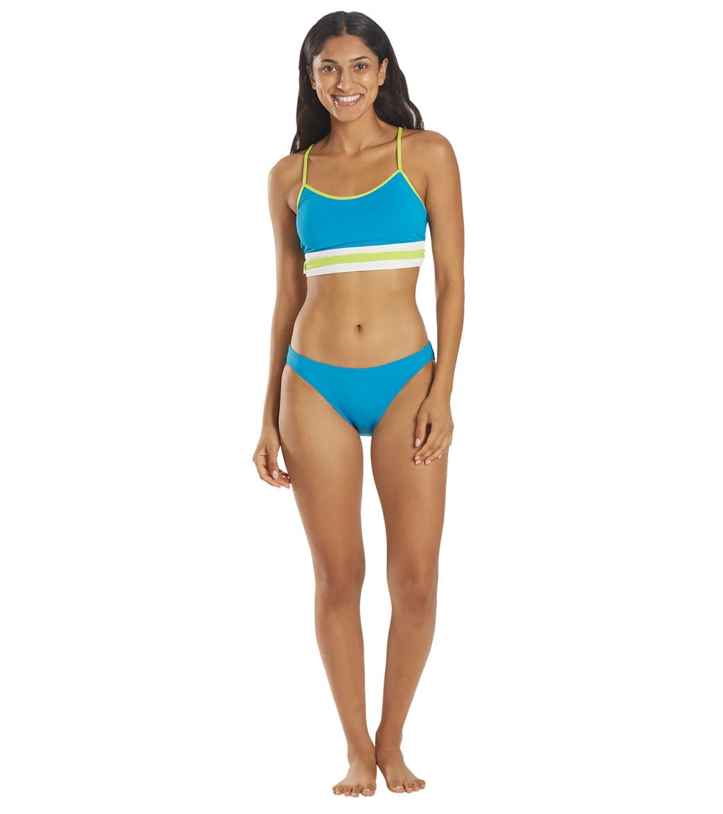 Michael Kors Women's Color Block Racer Back Crop Bikini Top - Image 4