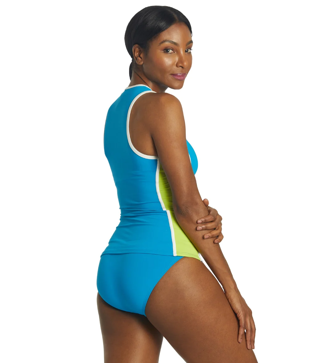 Michael Kors Women's Color Block Racer Back Tankini Top - Image 3