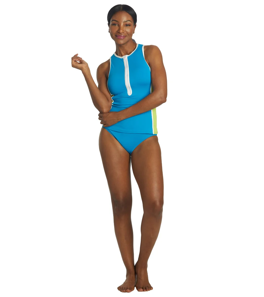 Michael Kors Women's Color Block Racer Back Tankini Top - Image 4