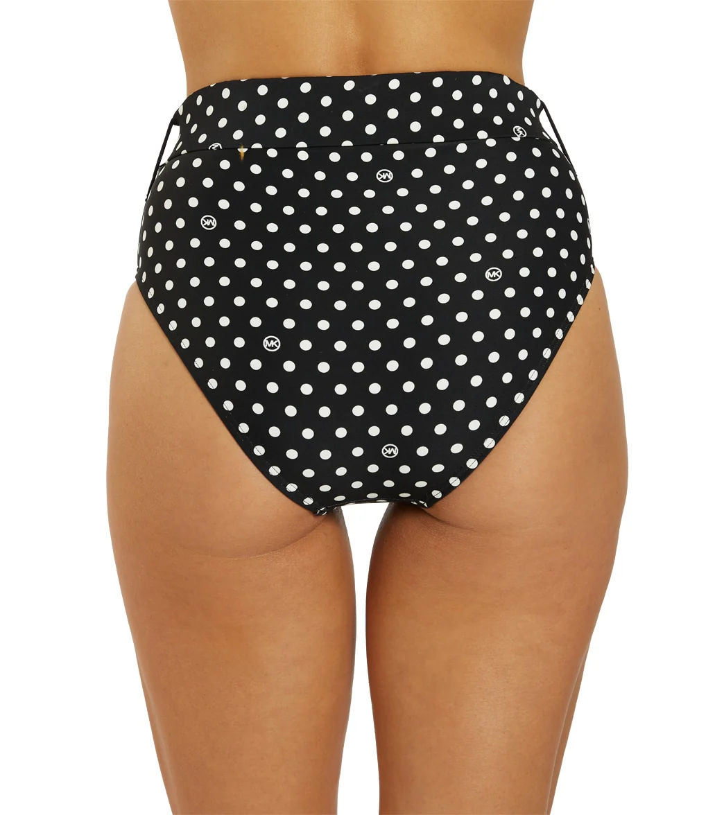 Michael Kors Women's Dot High Waist Belted Bikini Bottom - Image 3