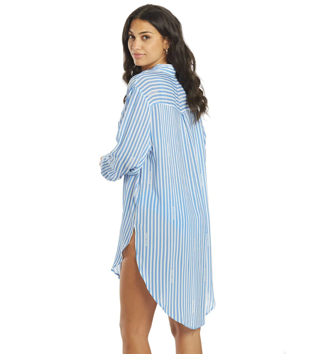 Michael Kors Women's Logo Stripe Shirt Cover Up - Image 3