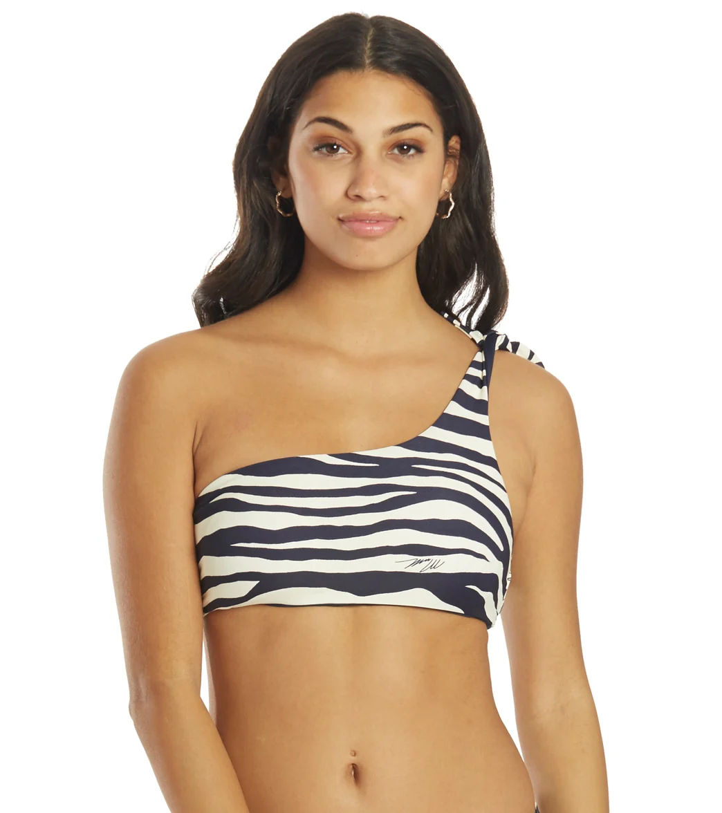 Michael Kors Women's Reversible Zebra One Shoulder Bikini Top - Image 7