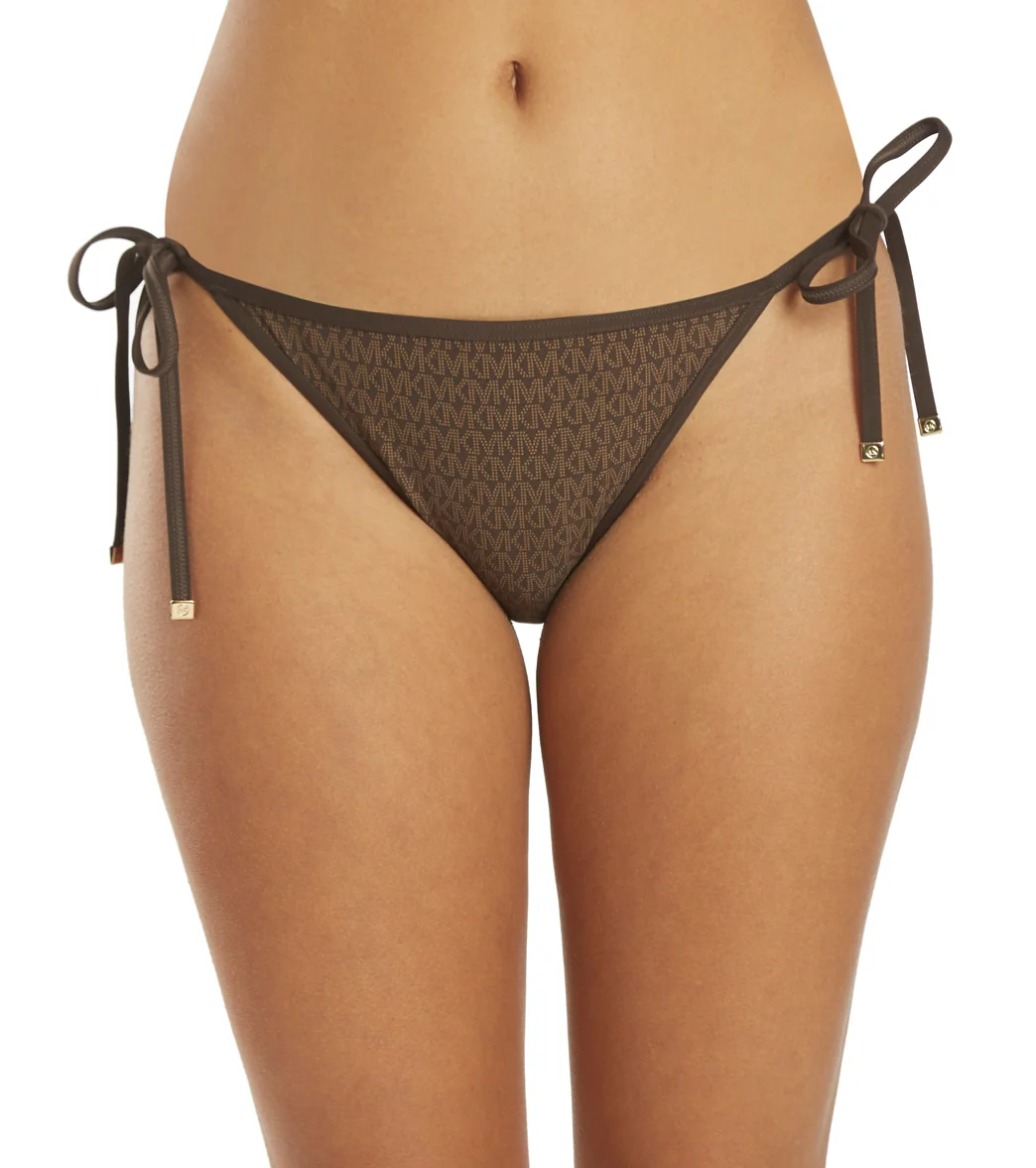 Michael Kors Women's Signature Logo String Tie Bikini Bottom - Image 8