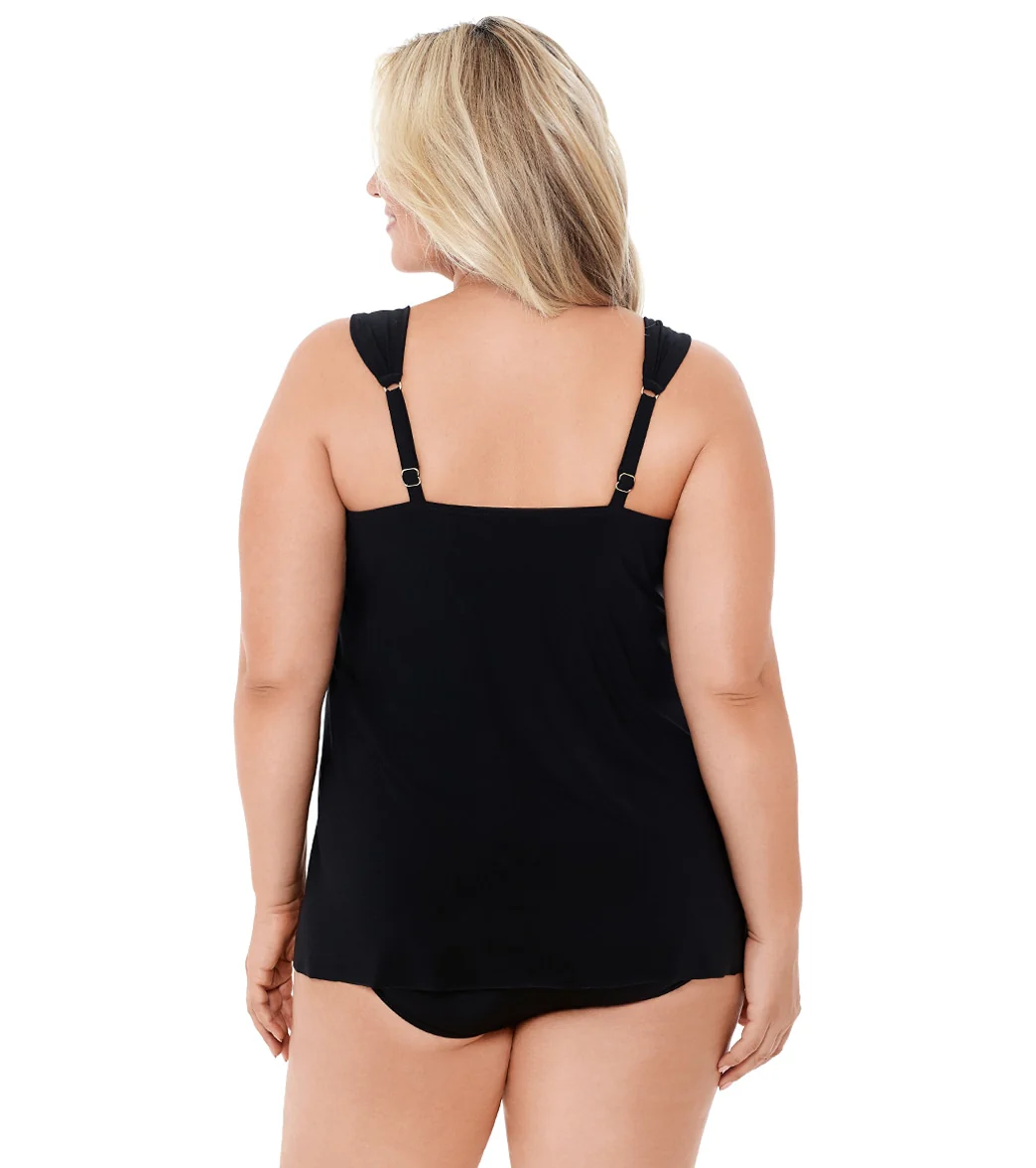 Miraclesuit Plus Size Razzle Dazzle Tankini Top - Image 19