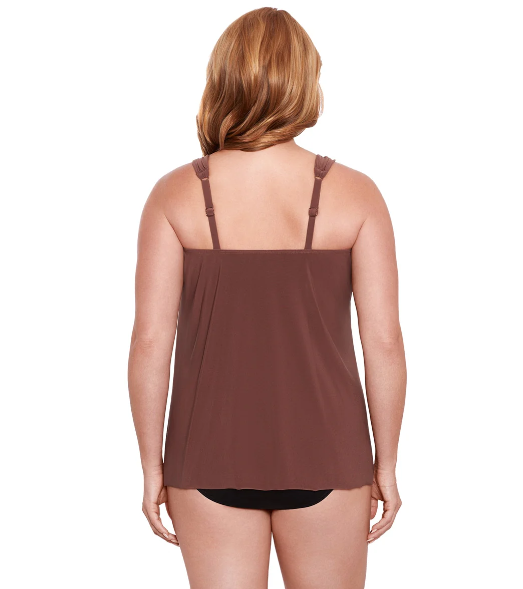 Miraclesuit Plus Size Razzle Dazzle Tankini Top - Image 3