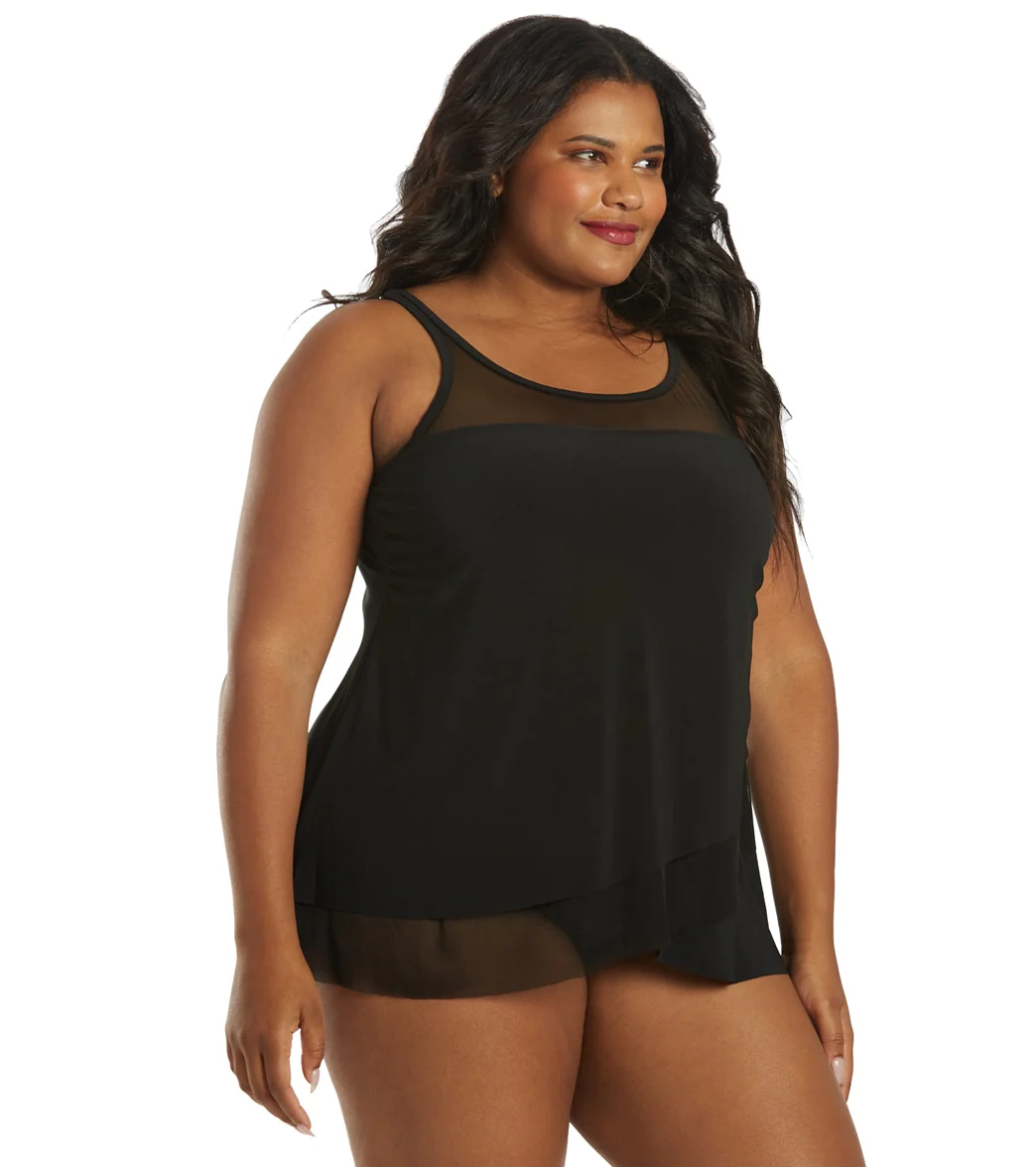 Miraclesuit Plus Women's Plus Size Illusionists Mirage Tankini Top - Image 2