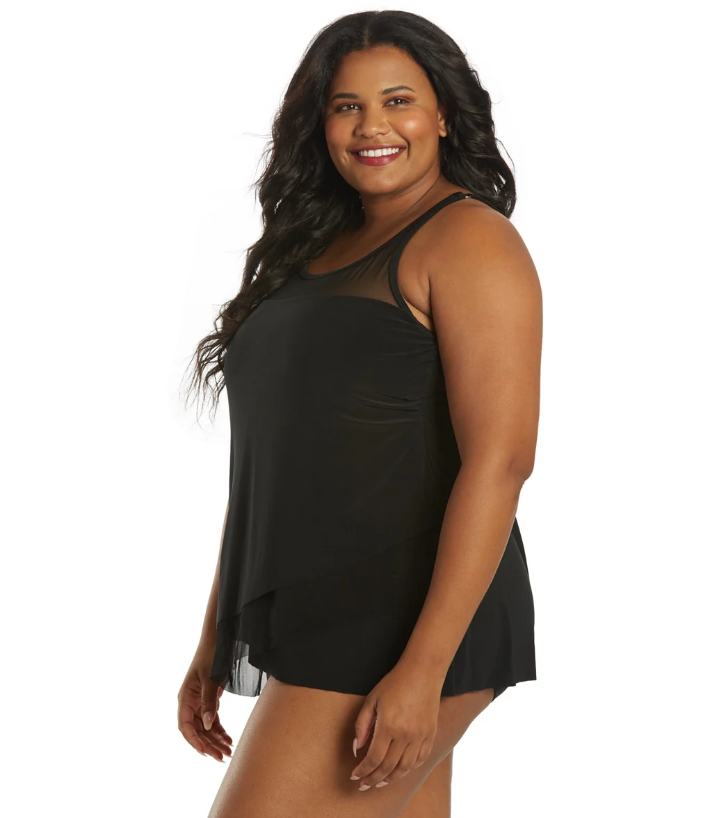 Miraclesuit Plus Women's Plus Size Illusionists Mirage Tankini Top - Image 5
