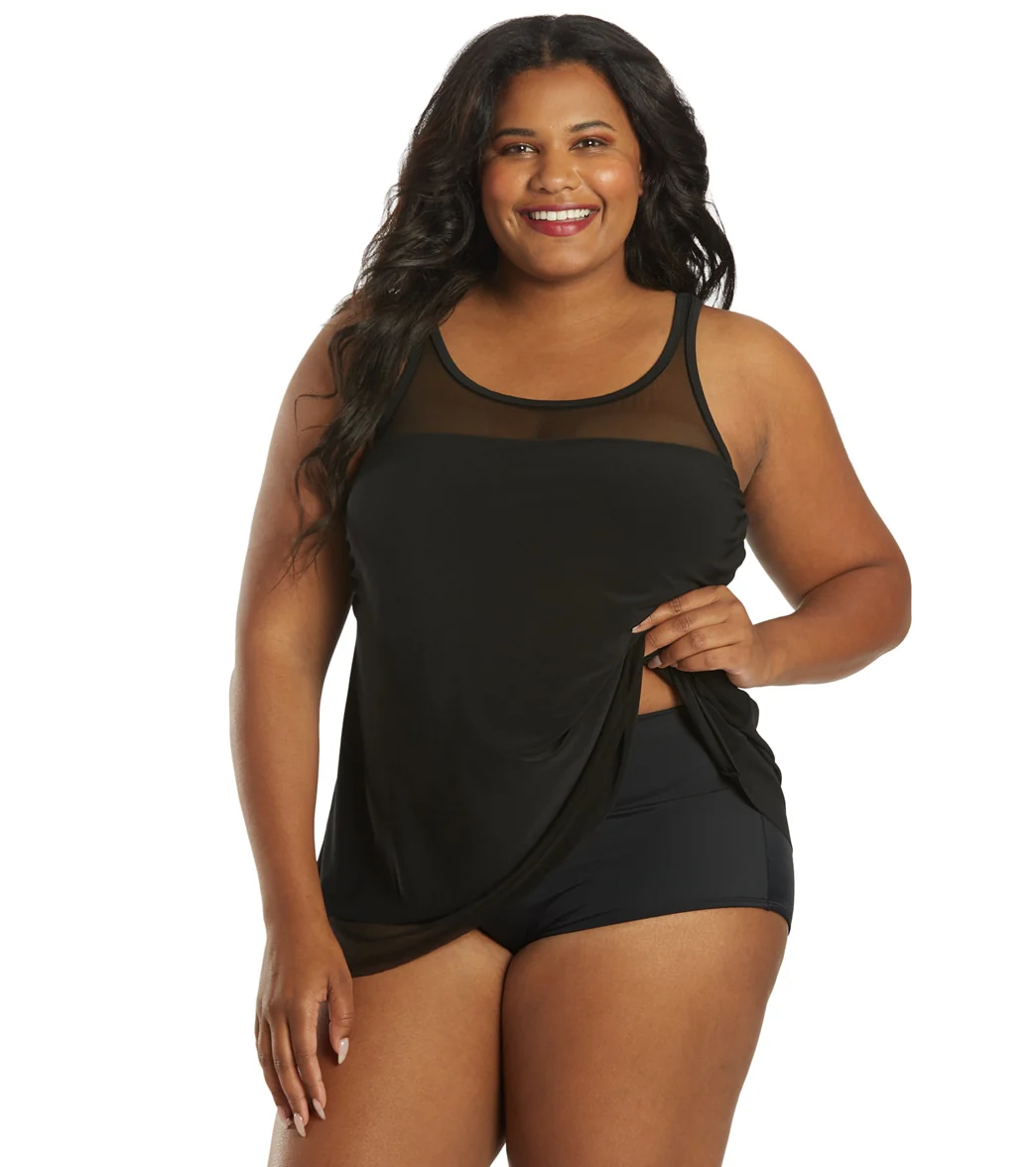 Miraclesuit Plus Women's Plus Size Illusionists Mirage Tankini Top - Image 8