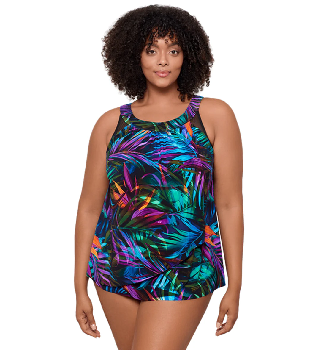 Miraclesuit Plus Women's Plus Size Palma Paradiso Ursula Tankini Top - Image 6