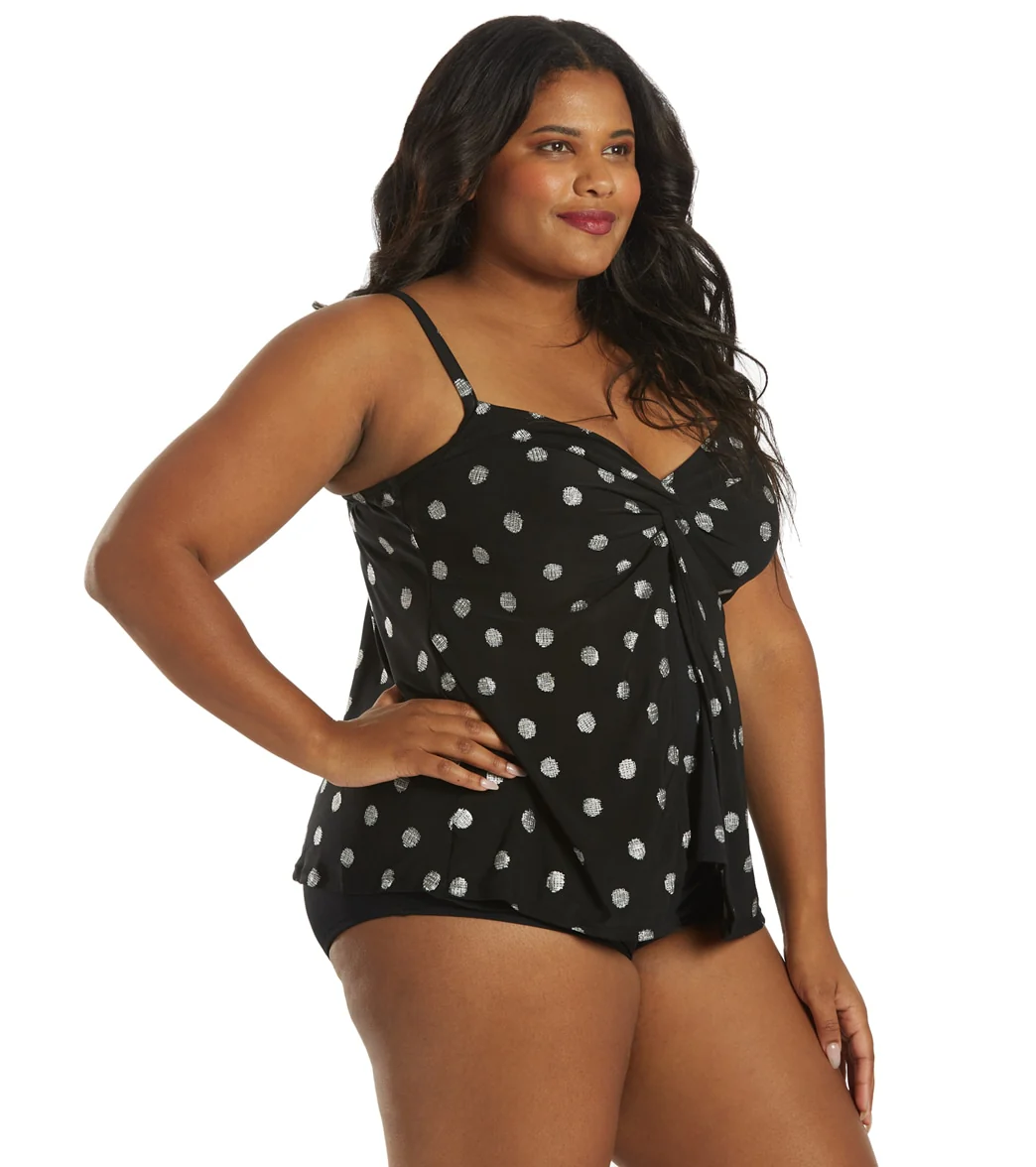 Miraclesuit Plus Women's Plus Size Pizzelles Love Knot Tankini Top - Image 2