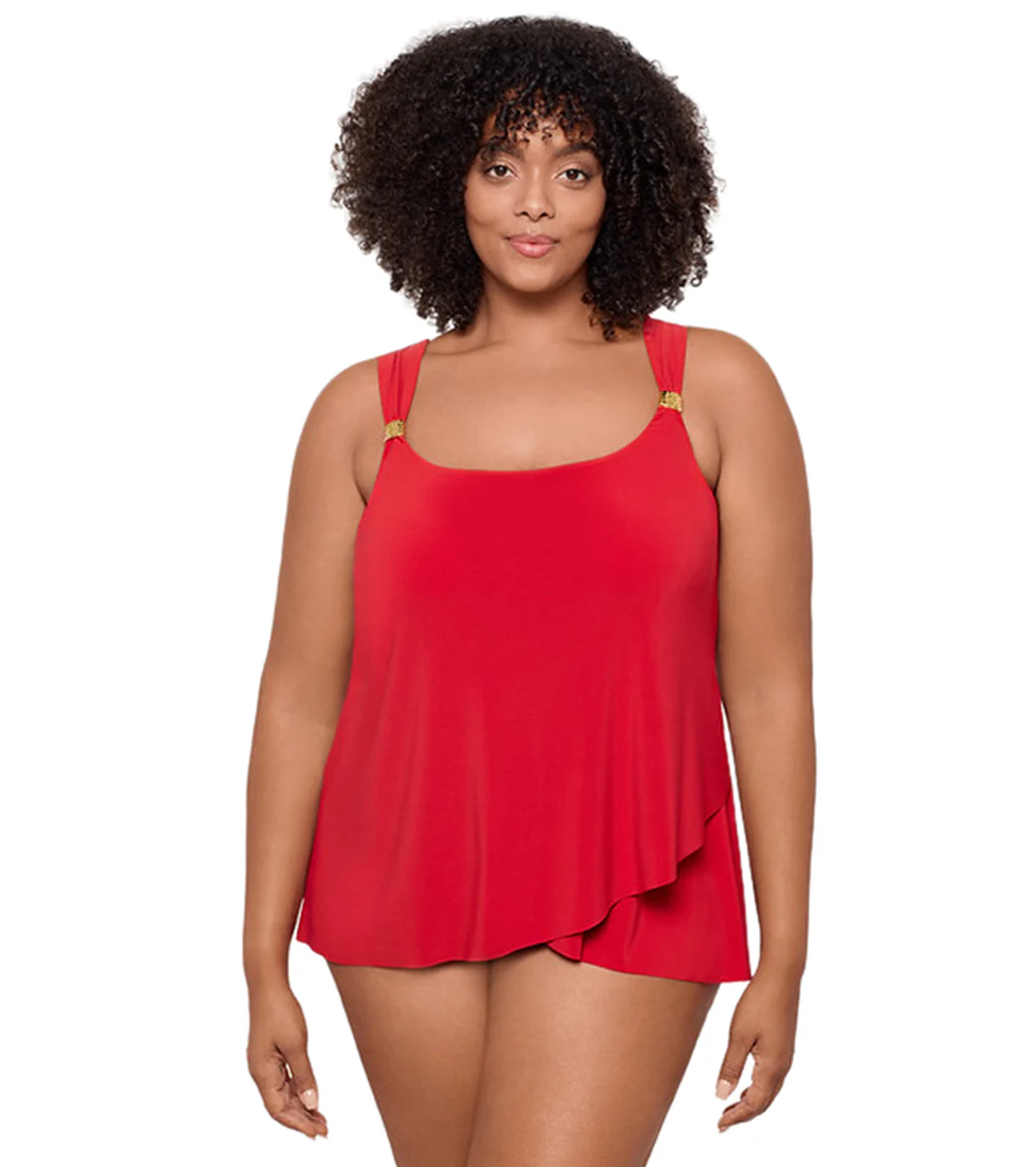 Miraclesuit Plus Women's Plus Size Razzle Dazzle Dazzle Tankini Top - Image 2