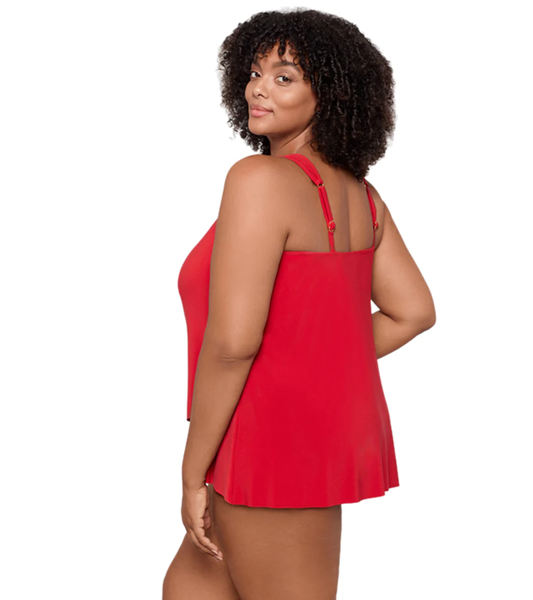 Miraclesuit Plus Women's Plus Size Razzle Dazzle Dazzle Tankini Top - Image 3
