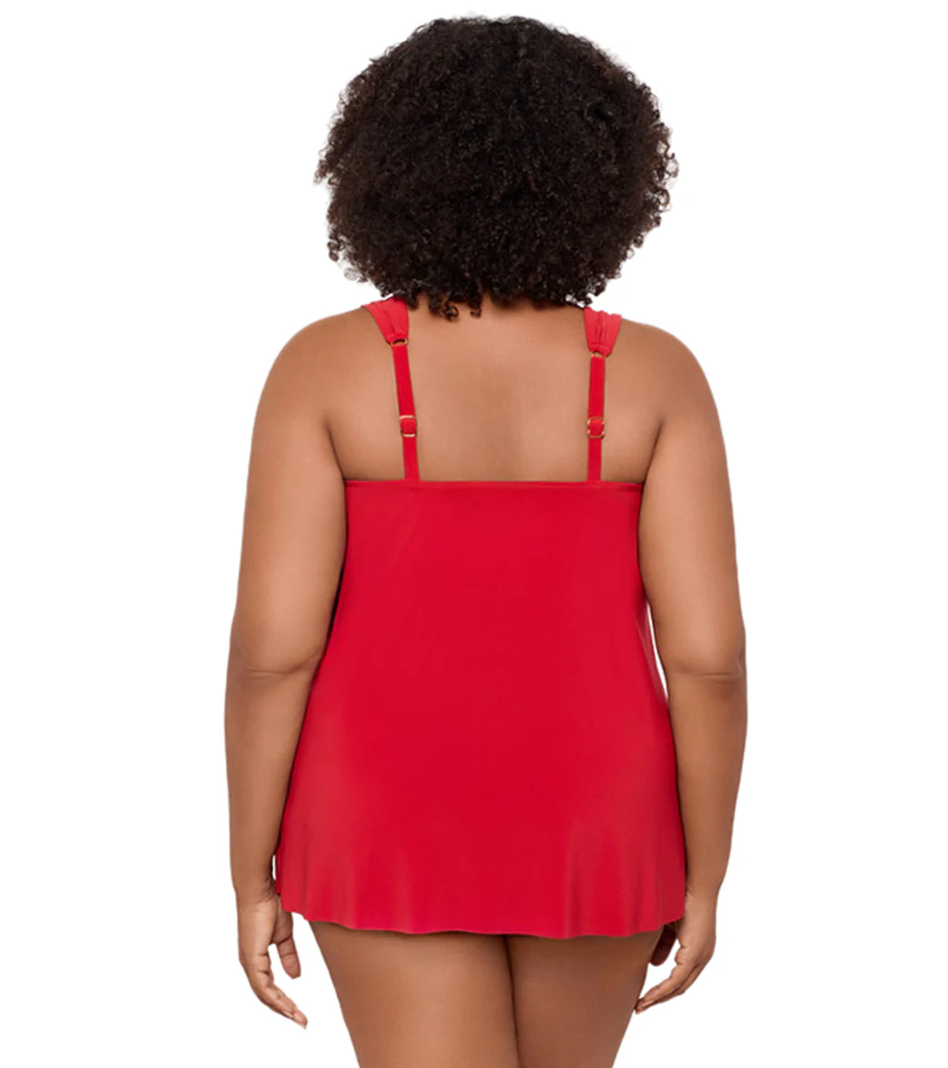 Miraclesuit Plus Women's Plus Size Razzle Dazzle Dazzle Tankini Top - Image 4