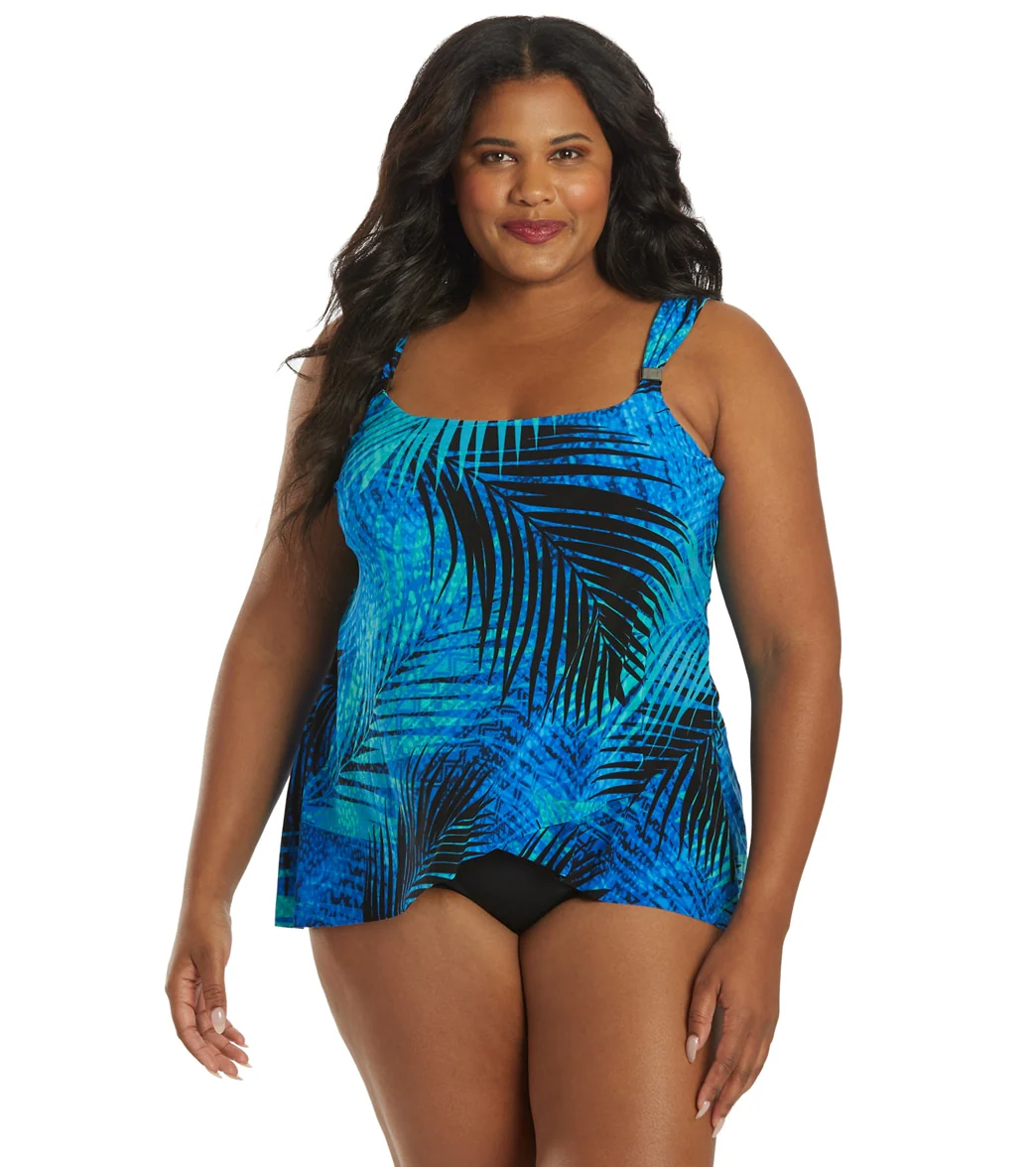 Miraclesuit Plus Women's Plus Size Shadowcat Dazzle Tankini Top - Image 7