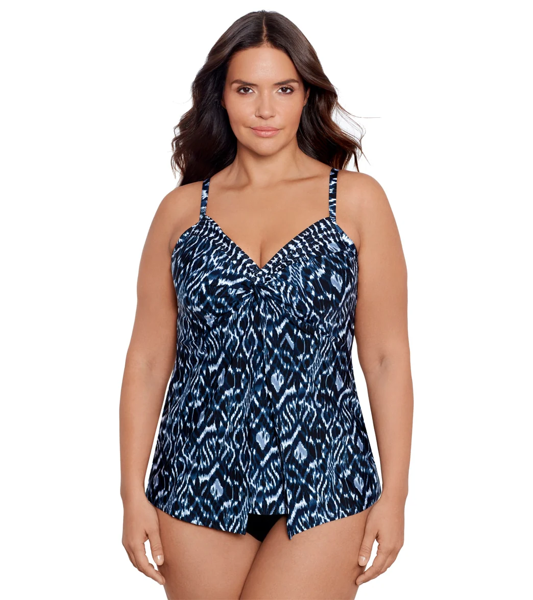 Miraclesuit Women's Plus Size Palatium Love Knot Tankini Top - Image 5