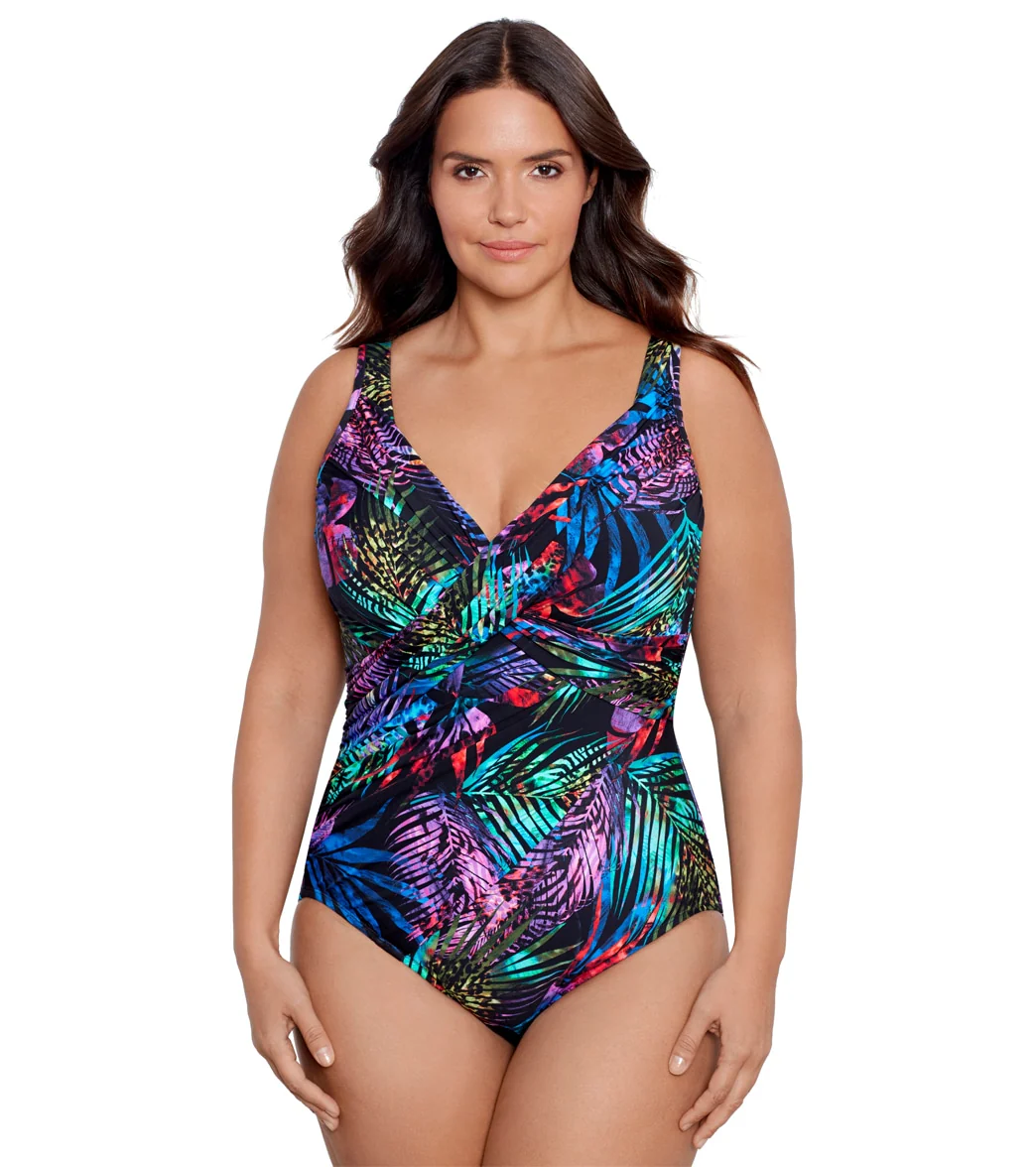 Miraclesuit Women's Plus Size Tropicat Revele One Piece Swimsuit - Image 6