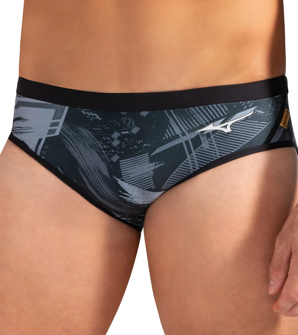 Mizuno Men's Exer Print Brief Swimsuit - Image 6