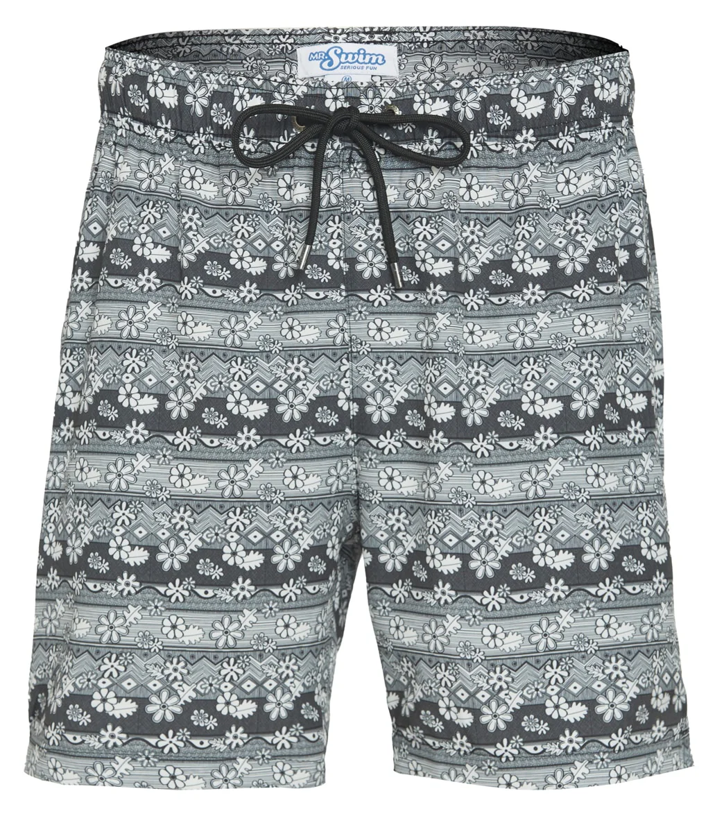 Mr.Swim Men's  Batik Floral Swim Trunks - Image 10