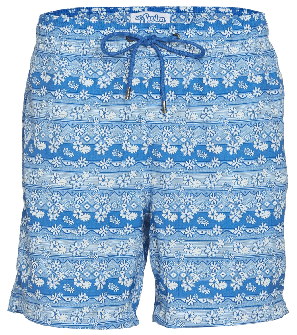 Mr.Swim Men's  Batik Floral Swim Trunks - Image 5