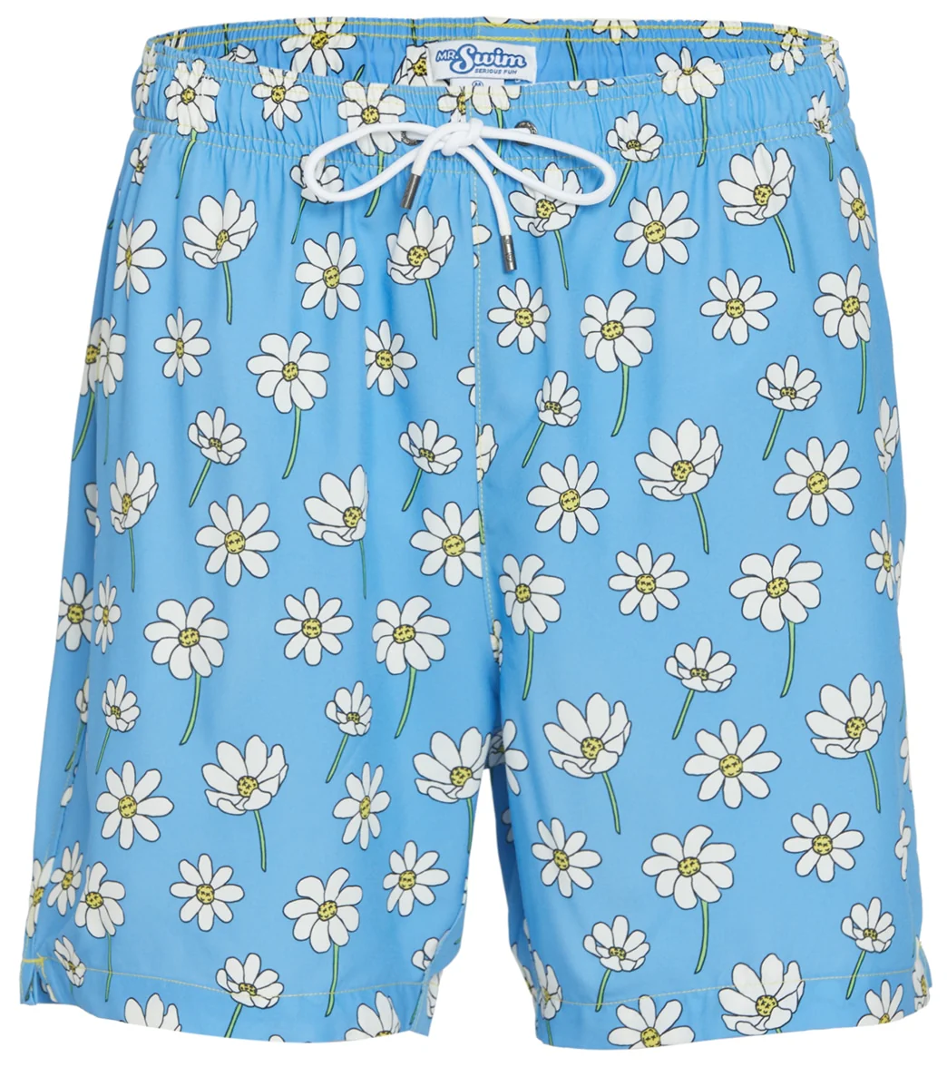 Mr.Swim Men's Scattered Daisies Swim Trunks - Image 11