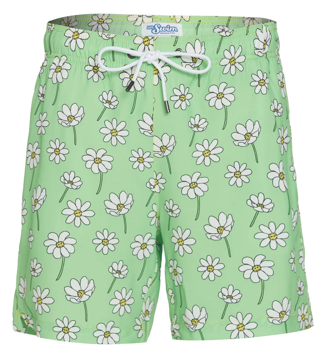 Mr.Swim Men's Scattered Daisies Swim Trunks - Image 6