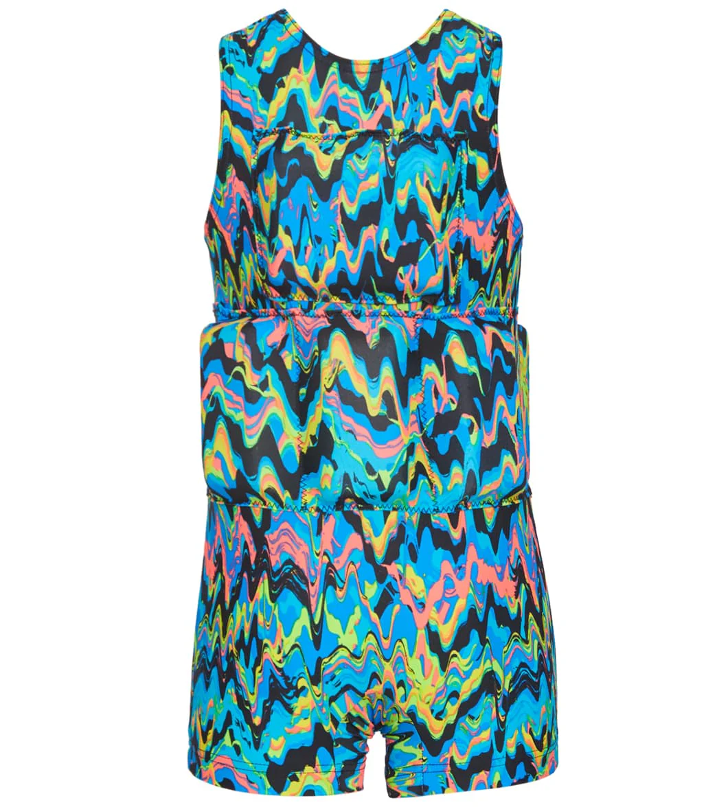 My Pool Pal Boy's Neon Multi Chevron Floatation Swimsuit - Image 2