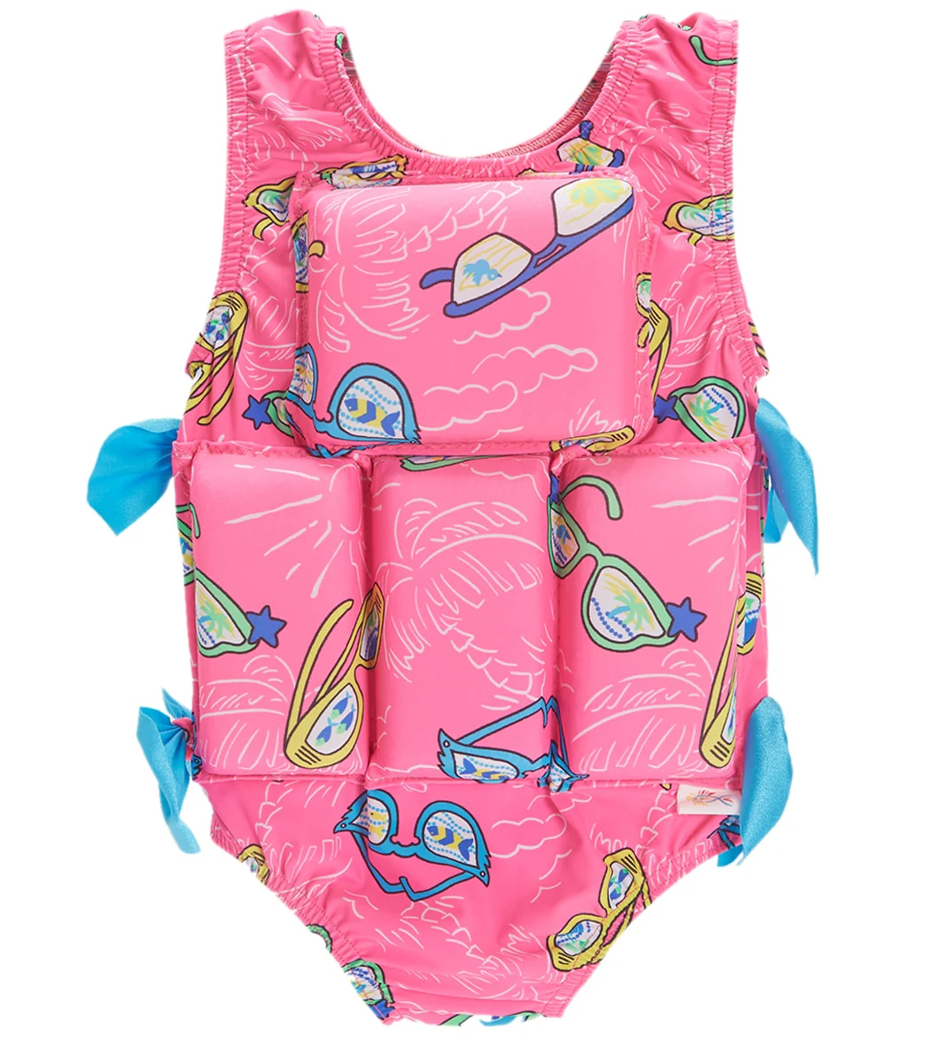 My Pool Pal Girl's Pink Sun Glasses Floatation Swimsuit - Image 4