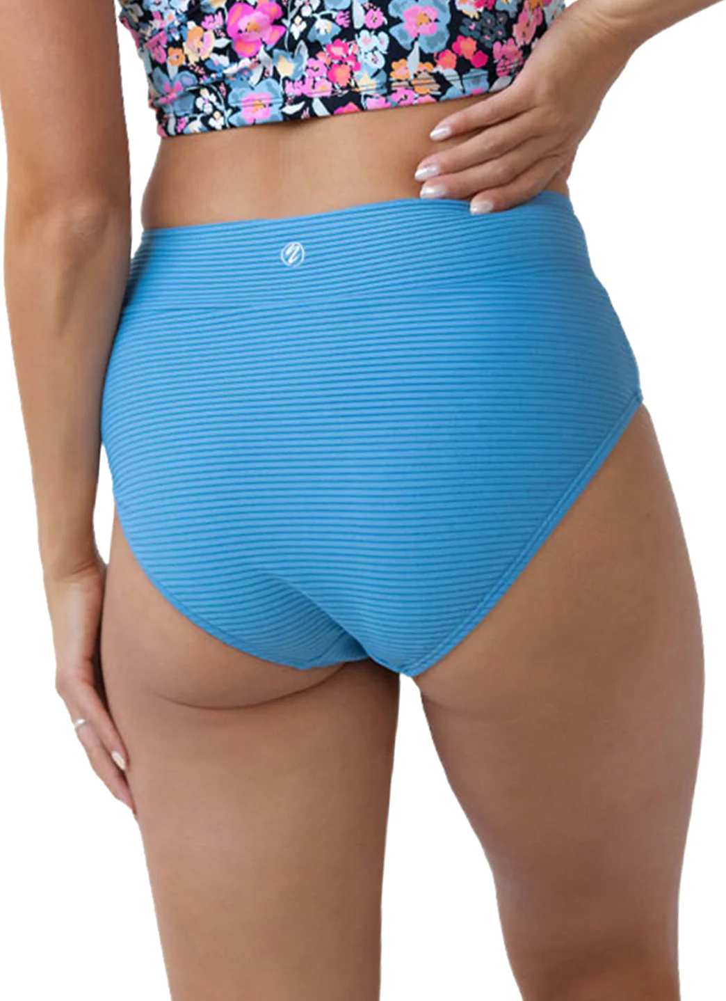 Nani Women's Hanalei Solid Marine Flat Rib Bikini Bottom - Image 4