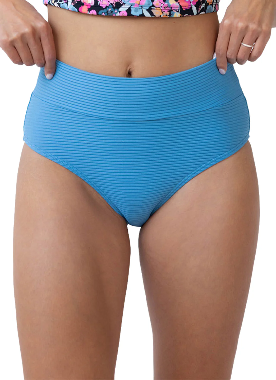 Nani Women's Hanalei Solid Marine Flat Rib Bikini Bottom - Image 8