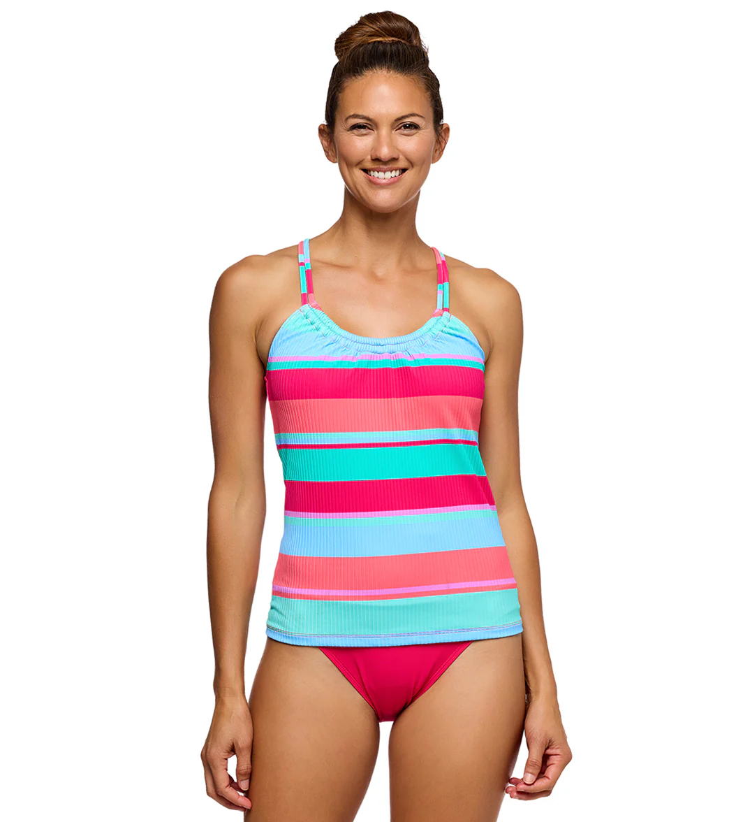 Next by Athena Women's Bermuda Stripe Shirr Soft Cup Tankini Top - Image 5