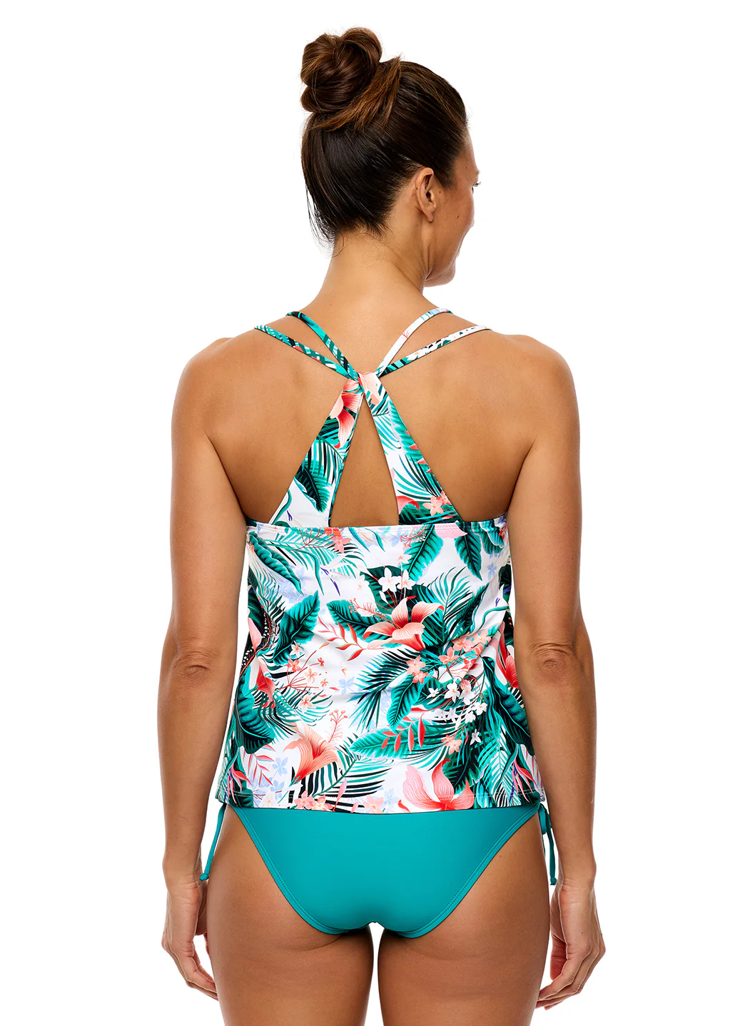 Next by Athena Women's Native Fawna Third Eye Shirr Tankini Top - Image 5