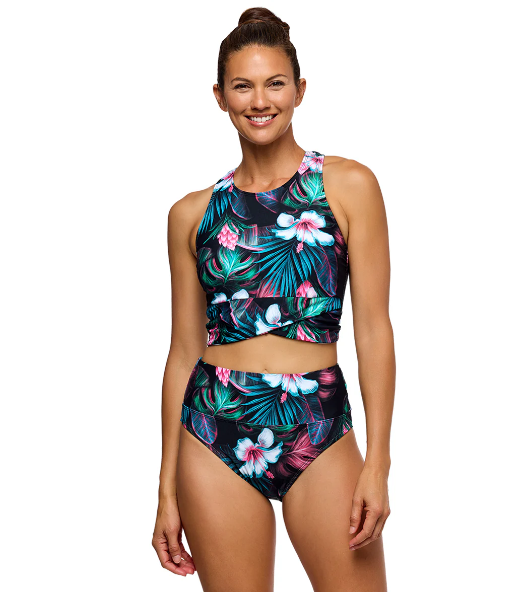 Next by Athena Women's Static Polynesian Paradise High Neck Bikini Top - Image 3