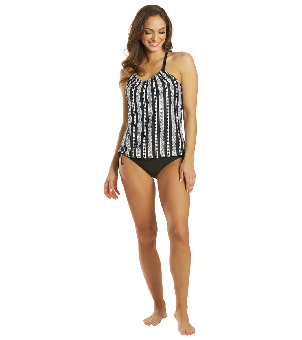 Next by Athena Women's Strip Shirr Tankini Top - Image 4