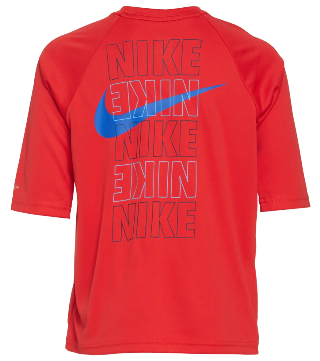 Nike Boys' Block Logo Short Sleeve Hydroguard (Big Kid) - Image 6
