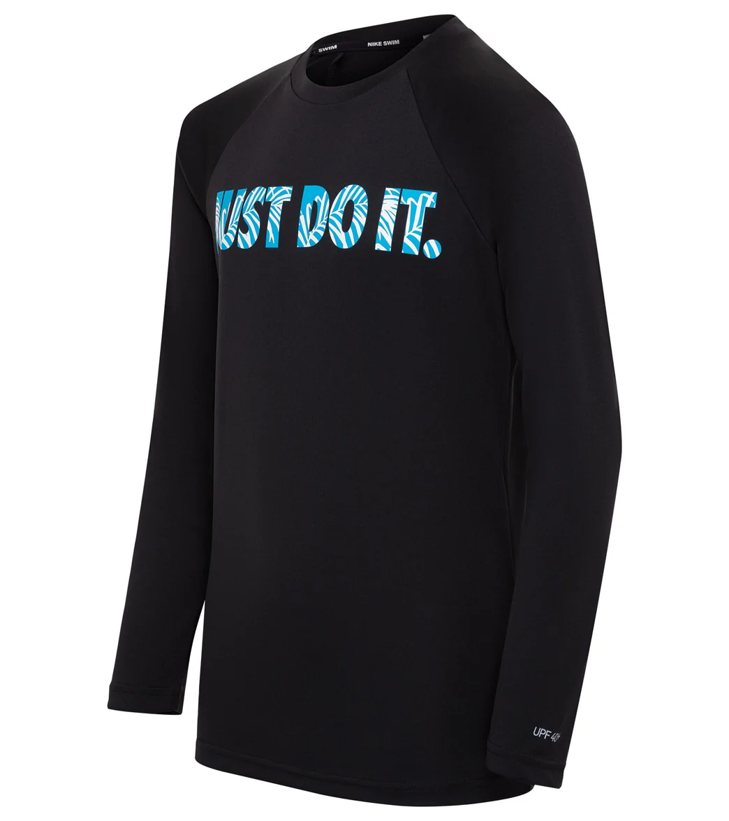 Nike Boys' JDI Tropic Long Sleeve Hydroguard (Big Kid) - Image 17
