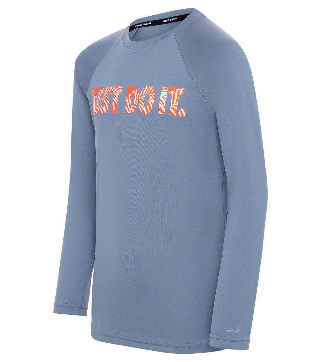 Nike Boys' JDI Tropic Long Sleeve Hydroguard (Big Kid) - Image 4