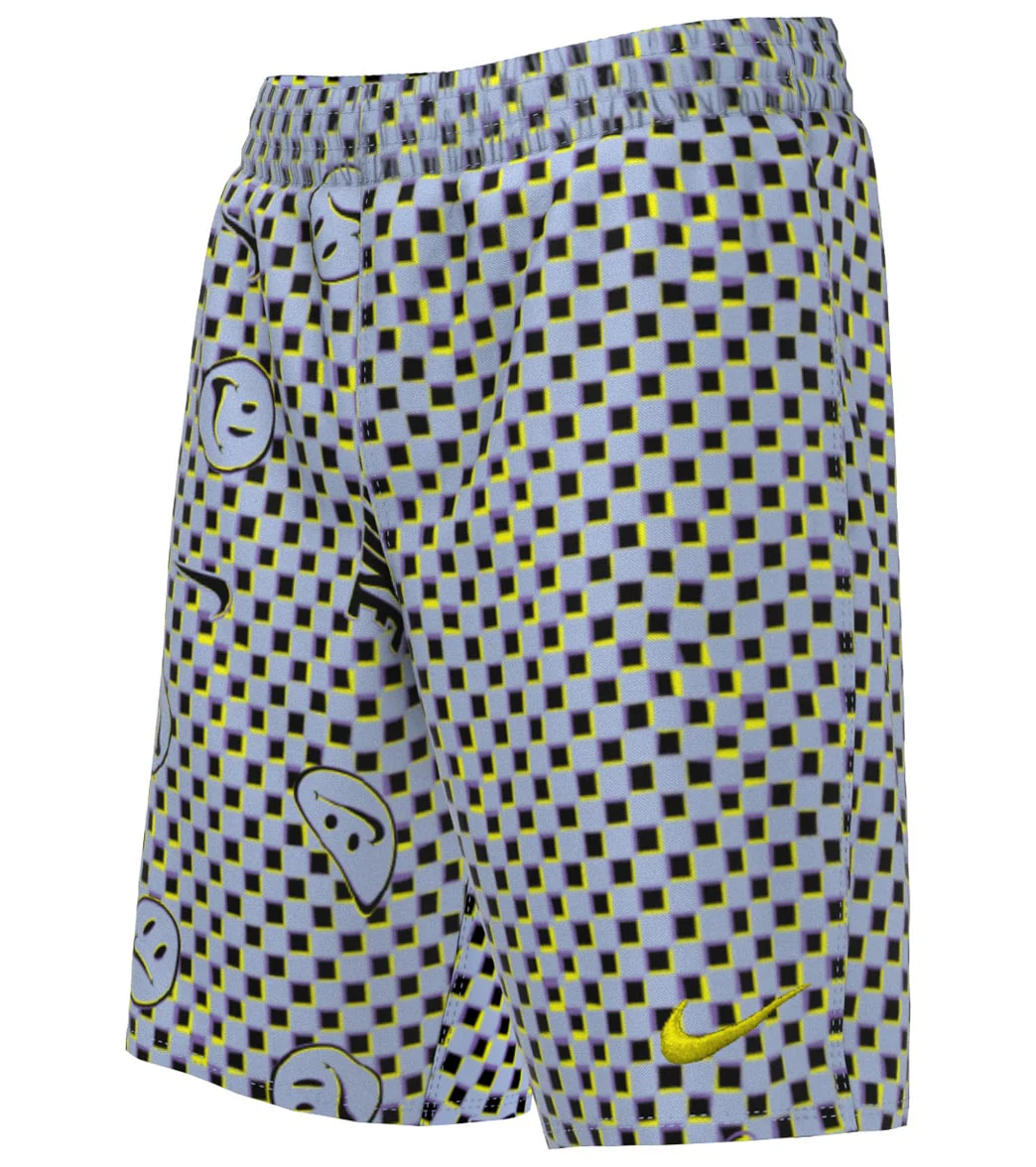 Nike Boys' Smiles Check Swim Trunks (Big Kid) - Image 5