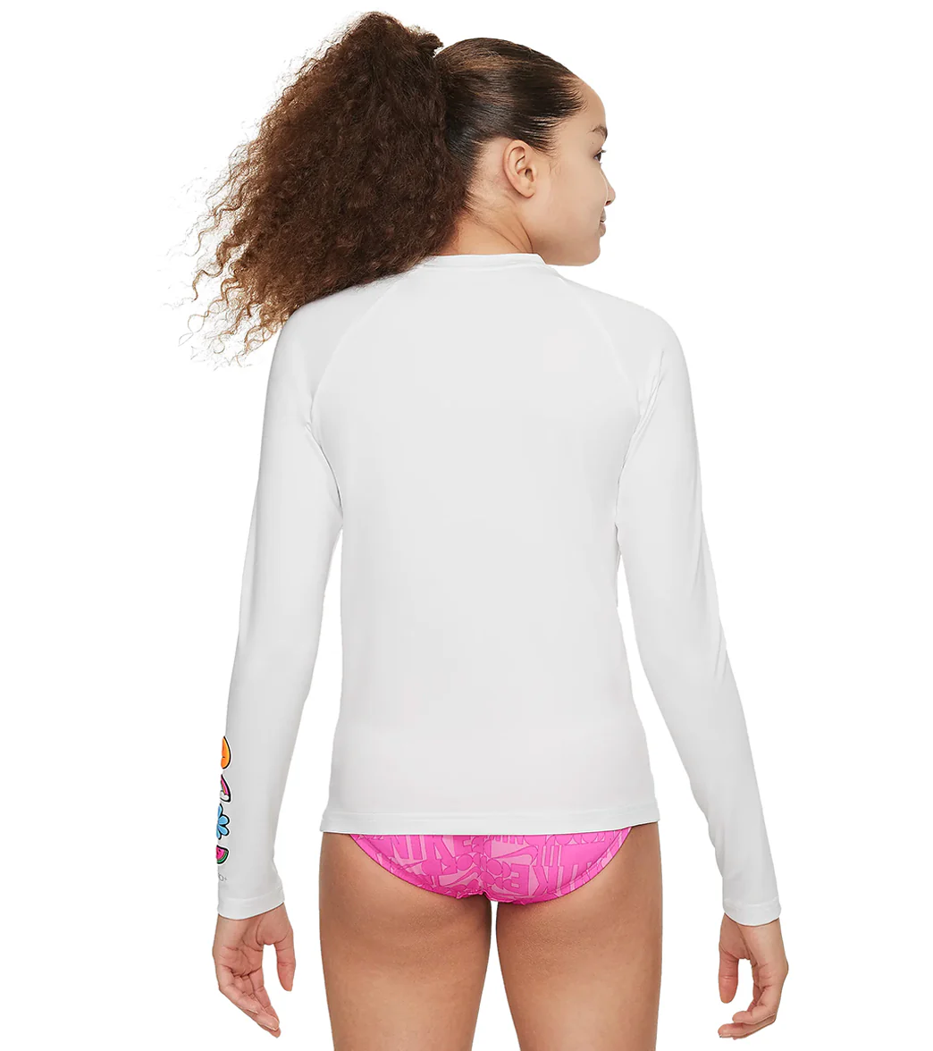 Nike Girls' Charms Long Sleeve Hydroguard (Big Kid) - Image 20