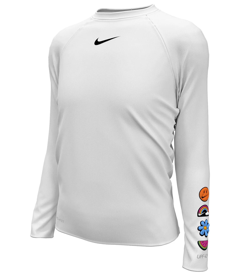 Nike Girls' Charms Long Sleeve Hydroguard (Big Kid) - Image 24