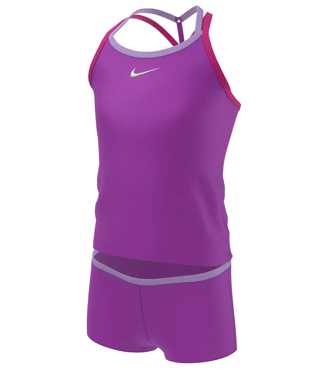 Nike Girls' Essential T-Crossback Two Piece Tankini Set (Big Kid) - Image 10