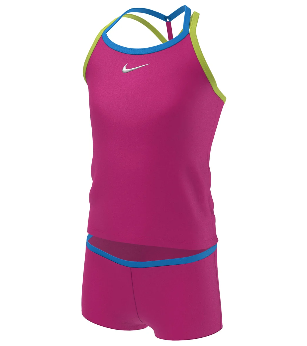 Nike Girls' Essential T-Crossback Two Piece Tankini Set (Big Kid) - Image 19