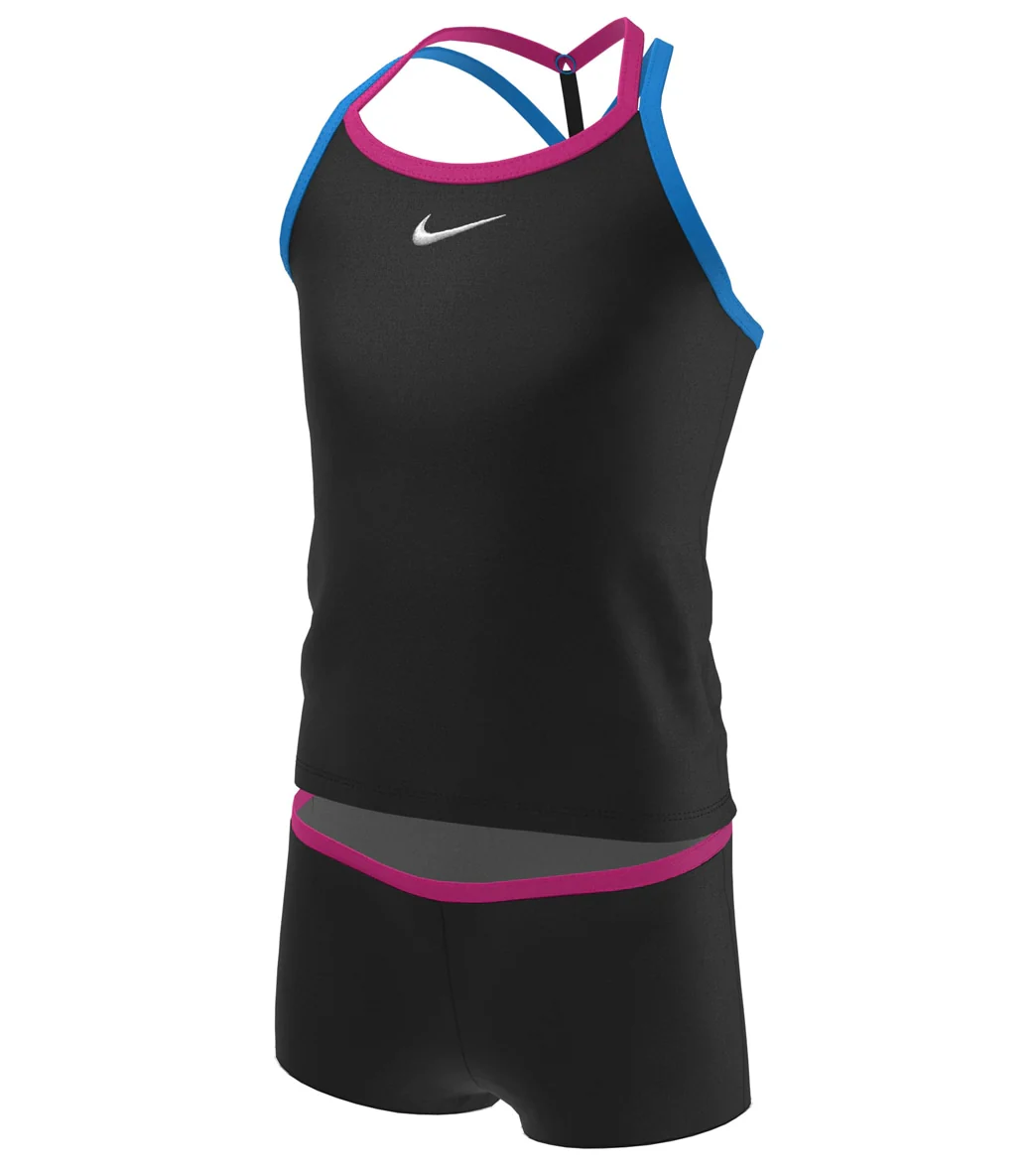Nike Girls' Essential T-Crossback Two Piece Tankini Set (Big Kid) - Image 3